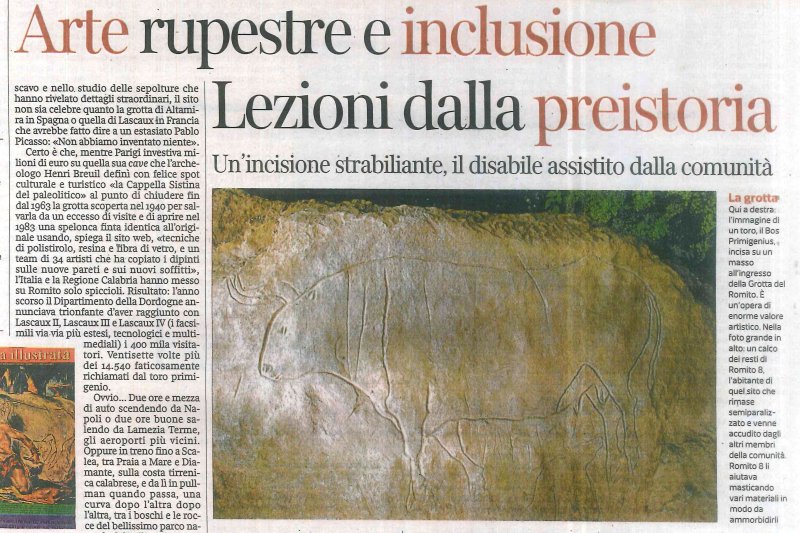 Il Corriere della Sera parla di Grotta del Romito. Un articolo di Gian Antonio Stella